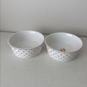 {Fido’s Diner} Porcelain Dog Bowl Set